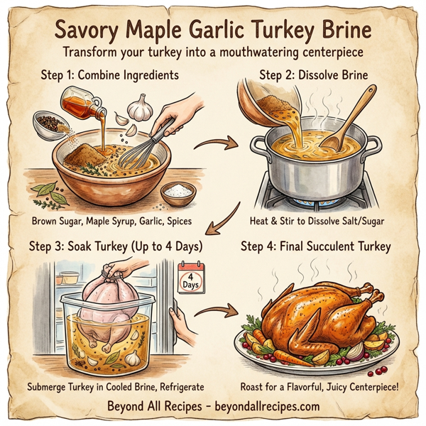 Savory Maple Garlic Turkey Brine instructions