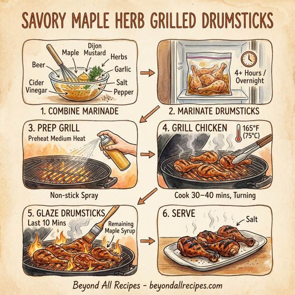 Savory Maple Herb Grilled Drumsticks instructions