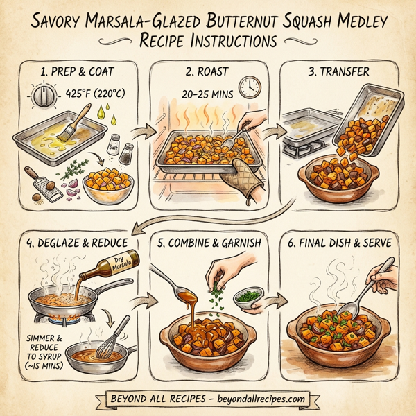 Savory Marsala-Glazed Butternut Squash Medley instructions