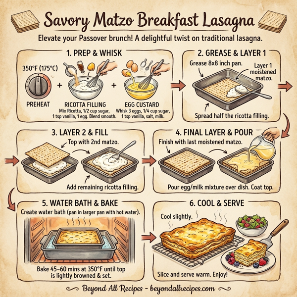 Savory Matzo Breakfast Lasagna instructions