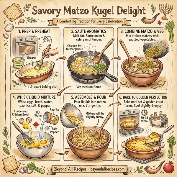 Savory Matzo Kugel Delight instructions