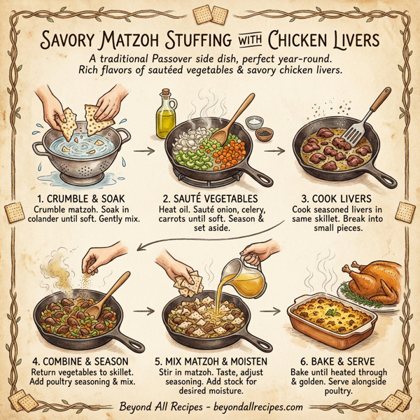 Savory Matzoh Stuffing with Chicken Livers instructions