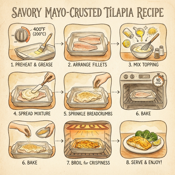 Savory Mayo-Crusted Tilapia instructions