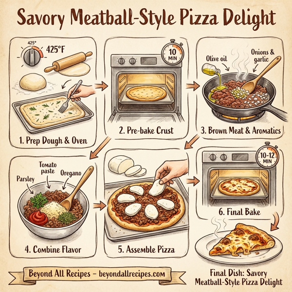Savory Meatball-Style Pizza Delight instructions