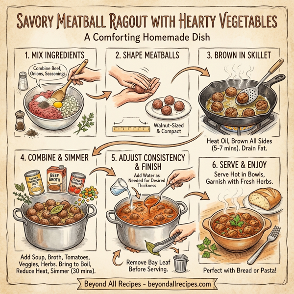 Savory Meatball Ragout with Hearty Vegetables instructions