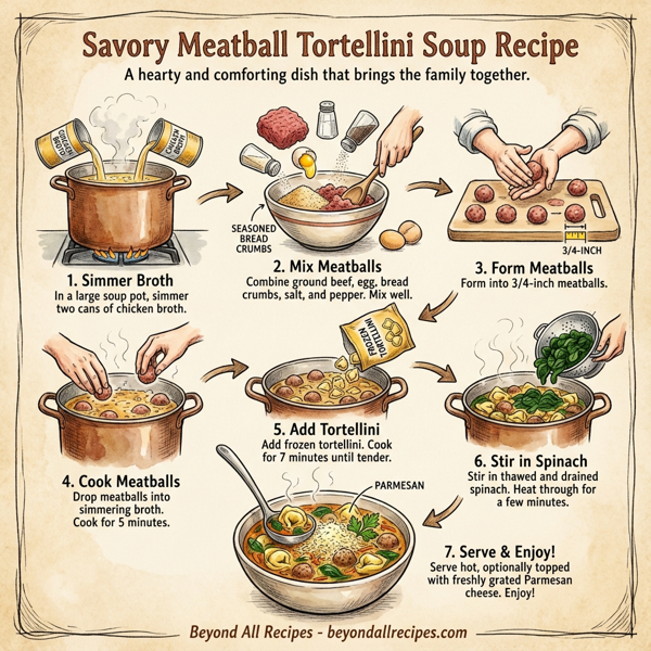 Savory Meatball Tortellini Soup instructions