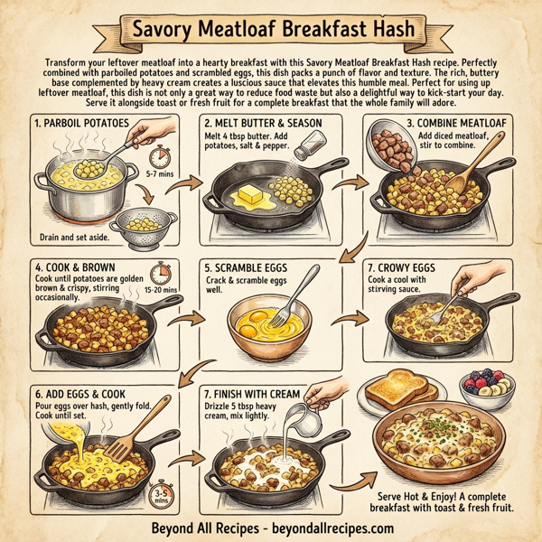 Savory Meatloaf Breakfast Hash instructions
