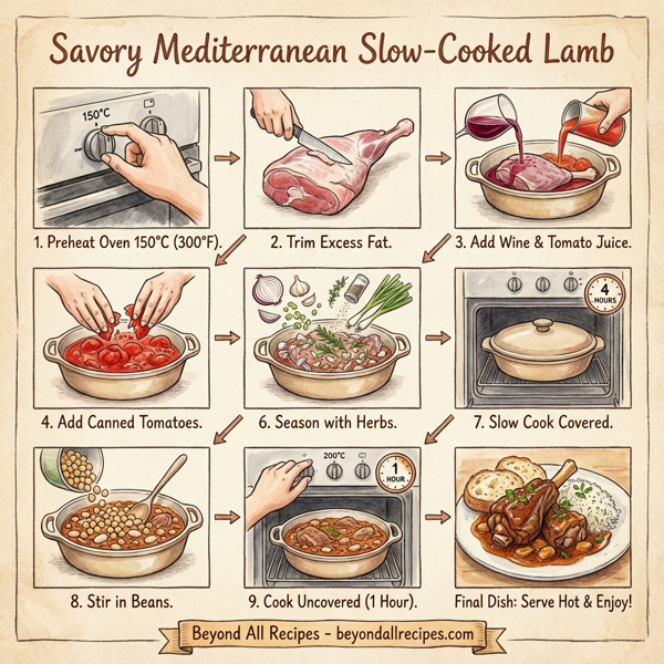 Savory Mediterranean Slow-Cooked Lamb instructions