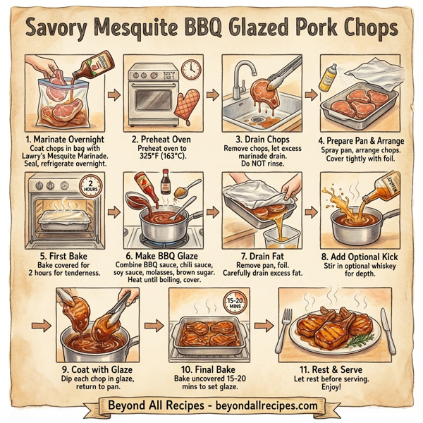 Savory Mesquite BBQ Glazed Pork Chops instructions