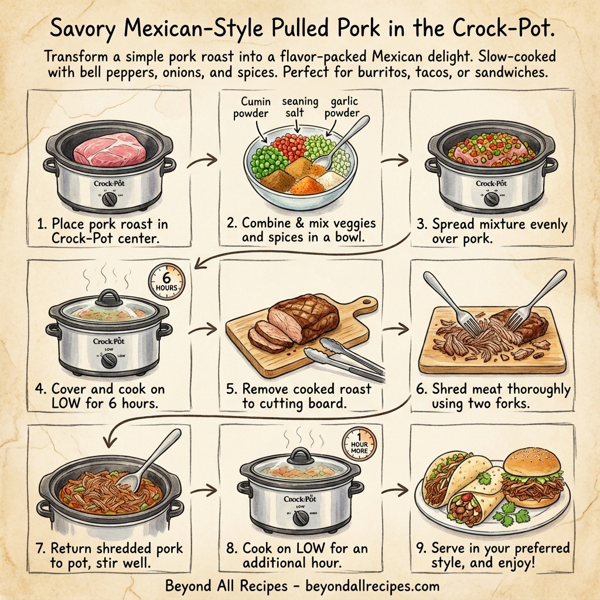 Savory Mexican-Style Pulled Pork in the Crock-Pot instructions