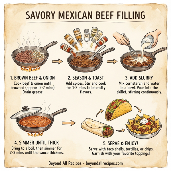 Savory Mexican Beef Filling instructions
