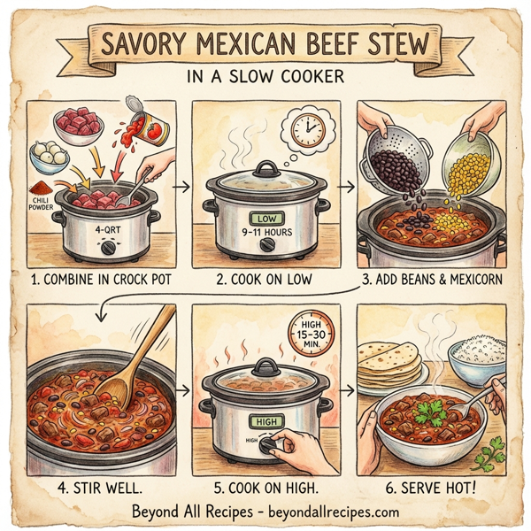 Savory Mexican Beef Stew in a Slow Cooker instructions