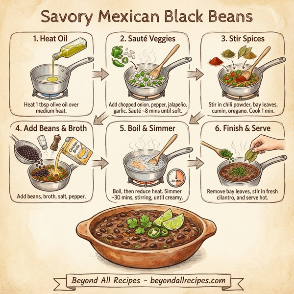 Savory Mexican Black Beans instructions