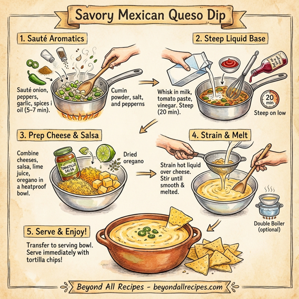 Savory Mexican Queso Dip instructions