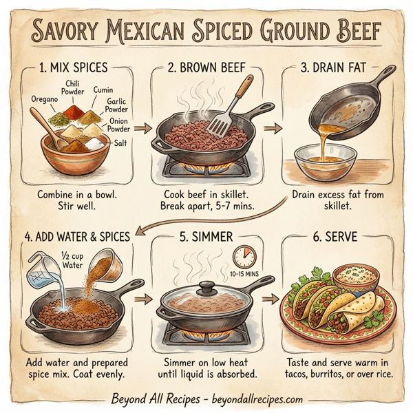 Savory Mexican Spiced Ground Beef instructions