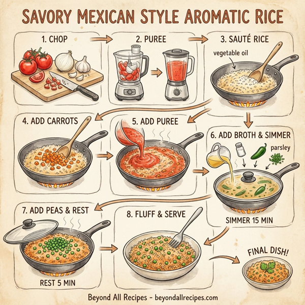 Savory Mexican Style Aromatic Rice instructions