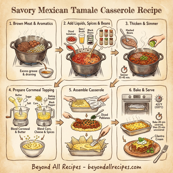 Savory Mexican Tamale Casserole instructions