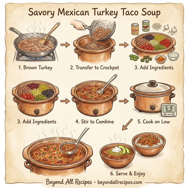 Savory Mexican Turkey Taco Soup instructions