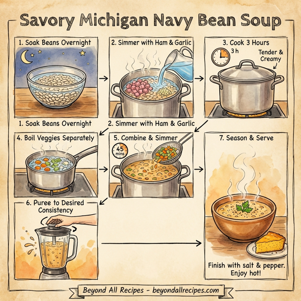 Savory Michigan Navy Bean Soup instructions