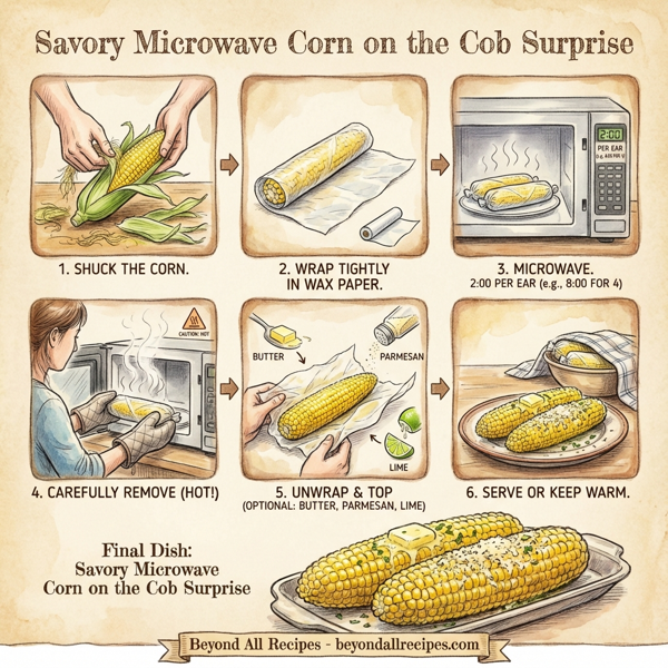 Savory Microwave Corn on the Cob Surprise instructions