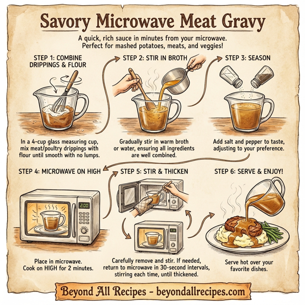 Savory Microwave Meat Gravy instructions