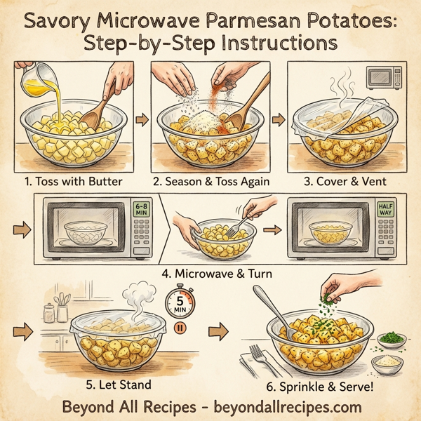 Savory Microwave Parmesan Potatoes instructions