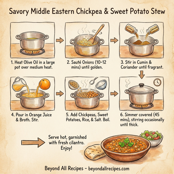 Savory Middle Eastern Chickpea & Sweet Potato Stew instructions