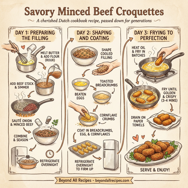 Savory Minced Beef Croquettes instructions