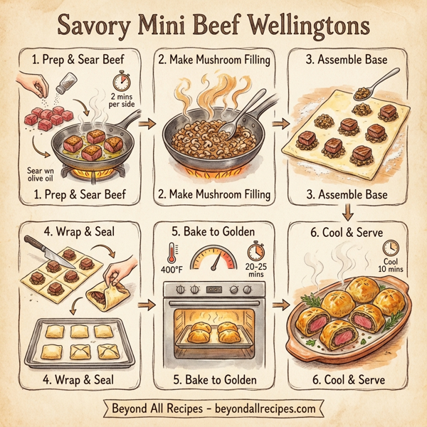 Savory Mini Beef Wellingtons instructions