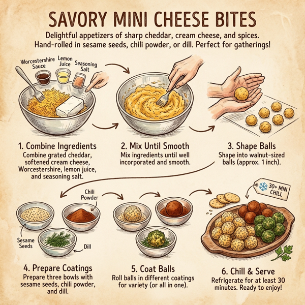 Savory Mini Cheese Bites instructions