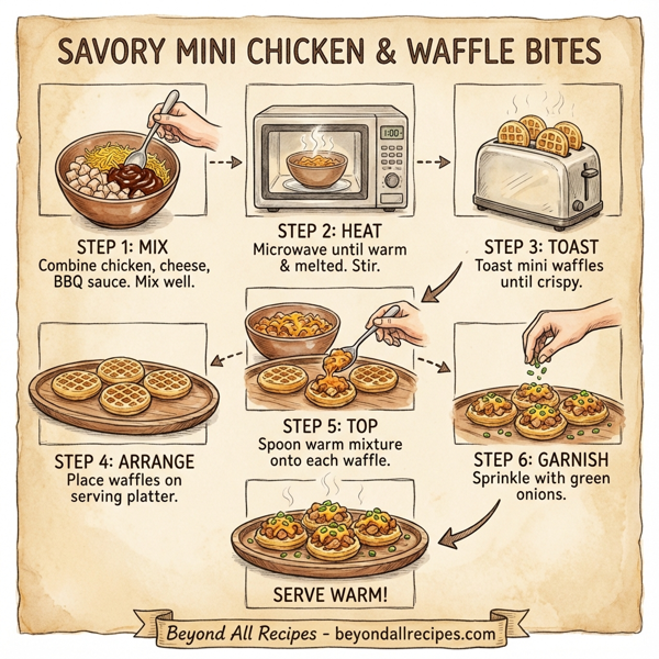 Savory Mini Chicken & Waffle Bites instructions