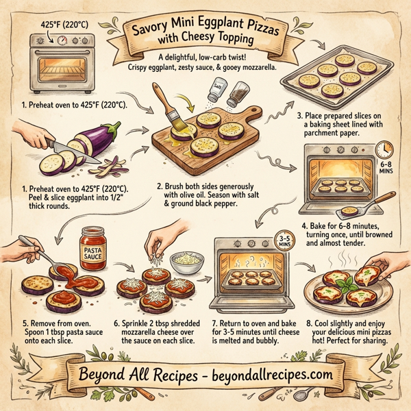 Savory Mini Eggplant Pizzas with Cheesy Topping instructions