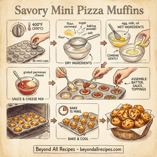 Savory Mini Pizza Muffins instructions