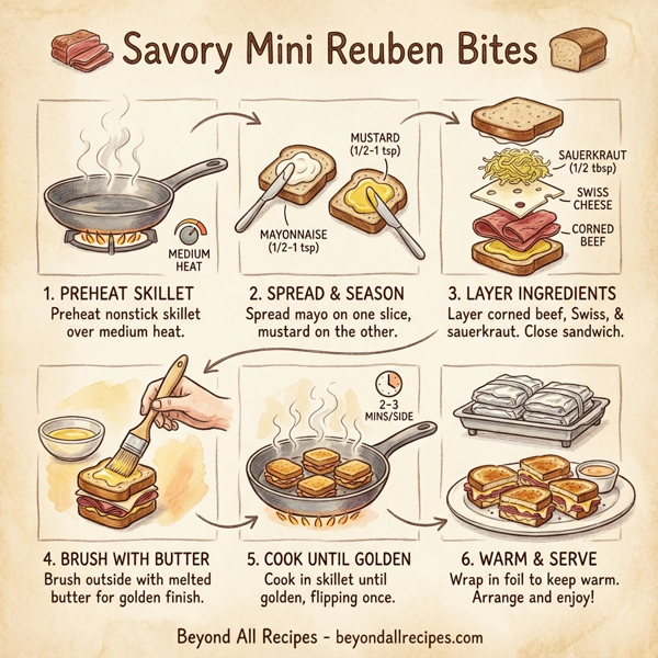 Savory Mini Reuben Bites instructions