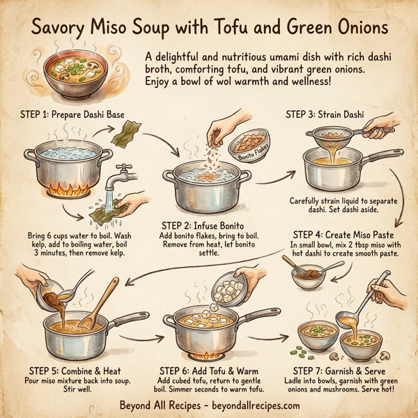Savory Miso Soup with Tofu and Green Onions instructions