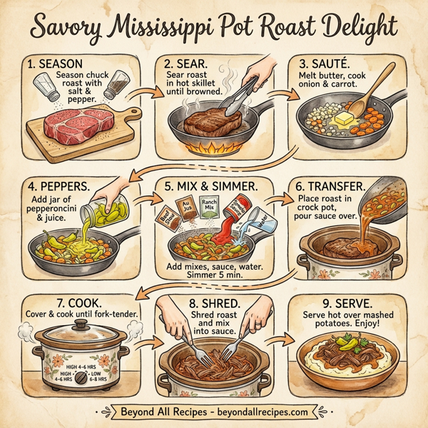 Savory Mississippi Pot Roast Delight instructions