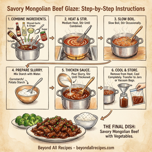 Savory Mongolian Beef Glaze instructions