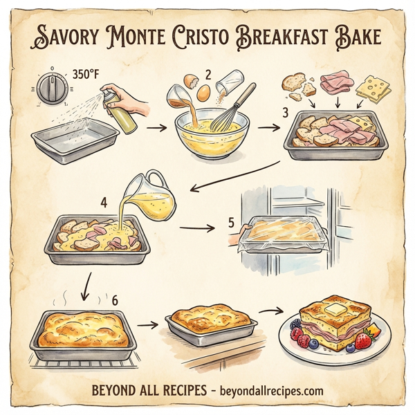 Savory Monte Cristo Breakfast Bake instructions