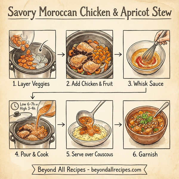Savory Moroccan Chicken and Apricot Stew instructions