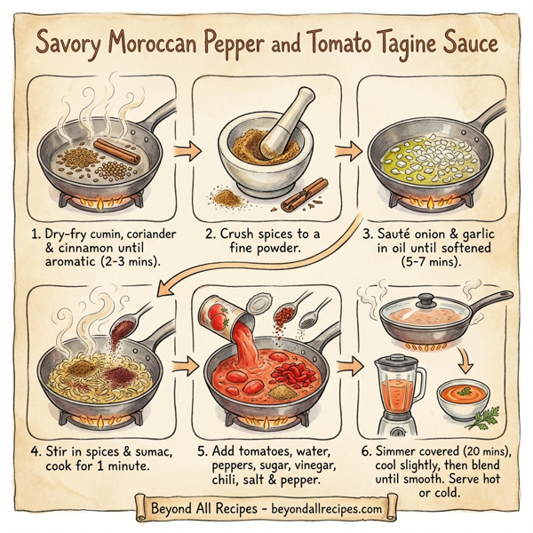 Savory Moroccan Pepper and Tomato Tagine Sauce instructions