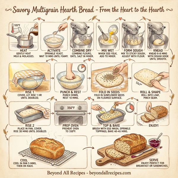Savory Multigrain Hearth Bread instructions