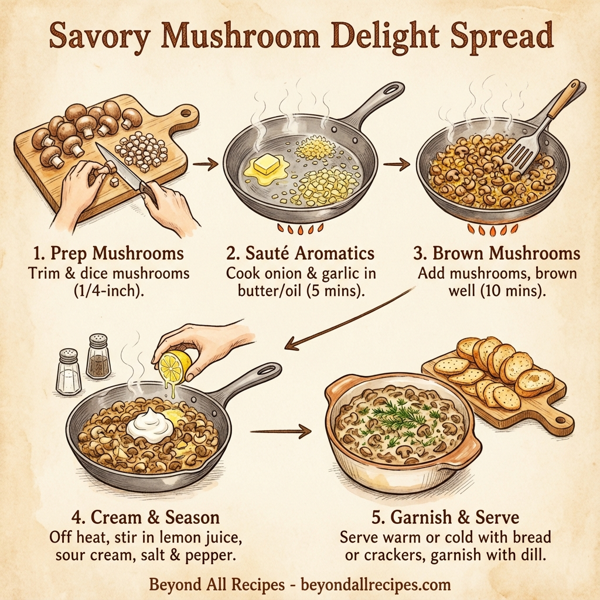 Savory Mushroom Delight Spread instructions