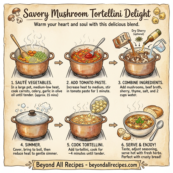 Savory Mushroom Tortellini Delight instructions