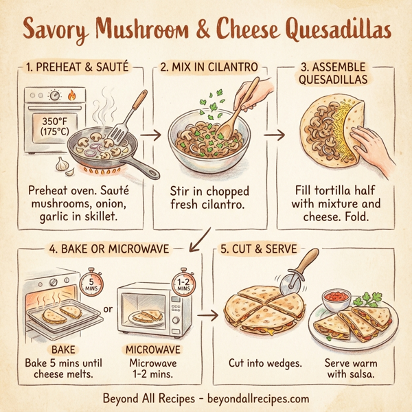 Savory Mushroom & Cheese Quesadillas instructions