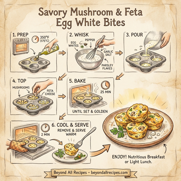 Savory Mushroom & Feta Egg White Bites instructions