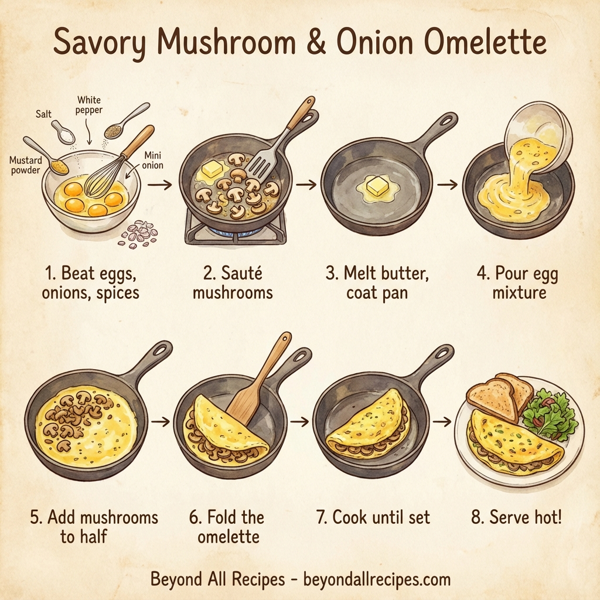 Savory Mushroom and Onion Omelette instructions