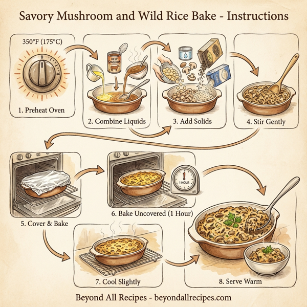 Savory Mushroom and Wild Rice Bake instructions