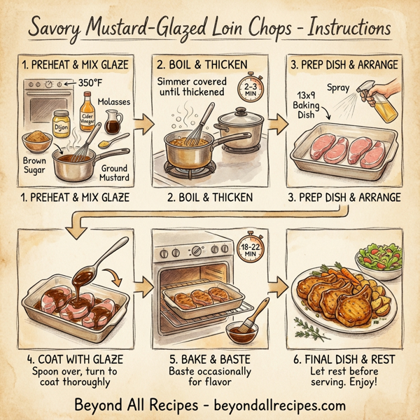 Savory Mustard-Glazed Loin Chops instructions