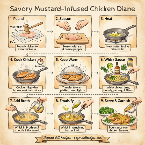 Savory Mustard-Infused Chicken Diane instructions