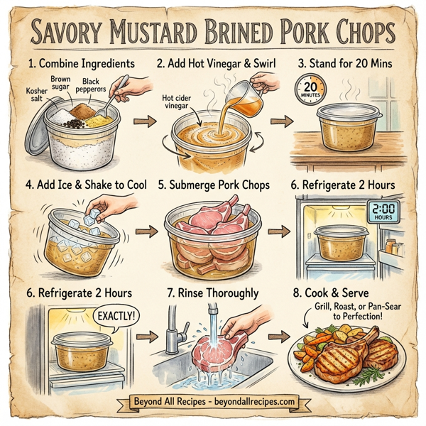 Savory Mustard Brined Pork Chops instructions